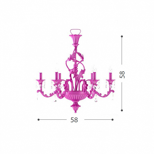 Люстра Due Effe Stradivario Rosa Stradivario LA/6 Rosa