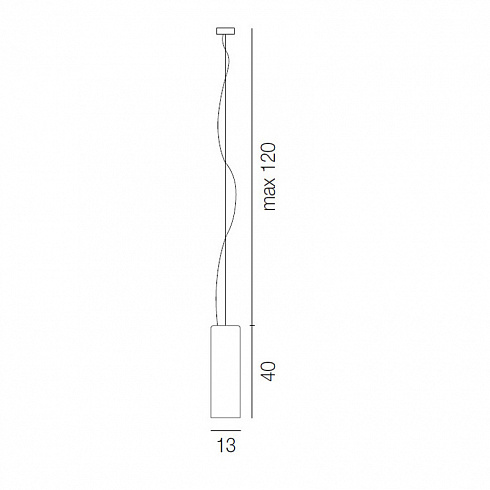 Подвесной светильник Vistosi SP TUBES 40 BC NO TUBES