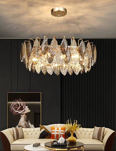 Люстра Delight Collection D8011P/R-1000 gold/smoky D8011P