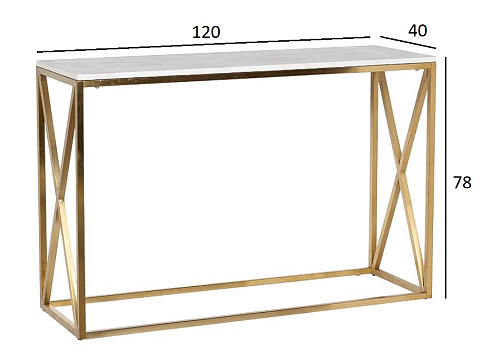 Консоль Bianco Namibia см Garda Decor 47ED-CST023GOLD 