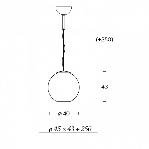 Подвесной светильник Fontana Arte 3644/1CR GLOBO DI LUCE