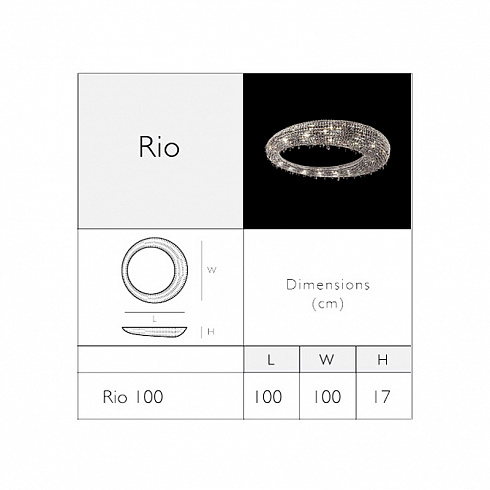Люстра Manooi Rio 100 Crystalight