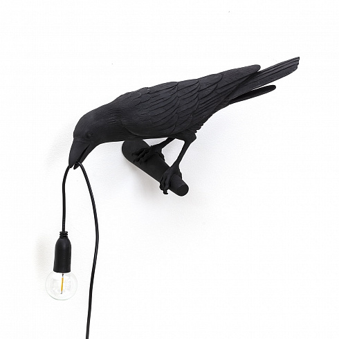 Настенный светильник Seletti Bird Looking Left Black Bird Lamp 14737