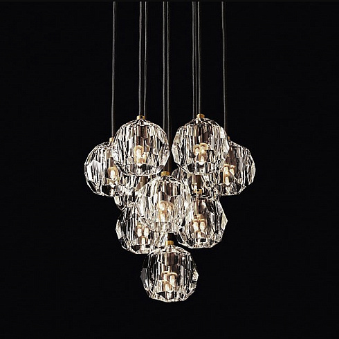 Подвесной светильник Restoration Hardware Boule De Cristal Round Cluster 14" Lacquered Burnished Brass Boule De Cristal 68860062 LBB