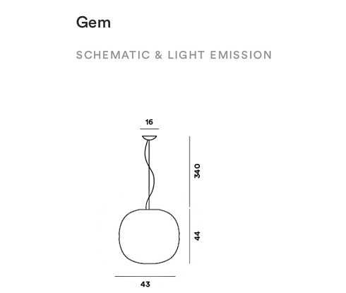 Подвесной светильник Foscarini Gem White LED Gem FN274007L_10