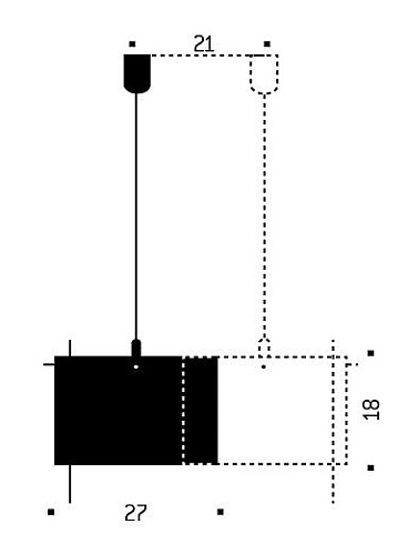 Подвесной светильник Ingo Maurer 24 Karat Blau М 230cm Karat Blau 1575000