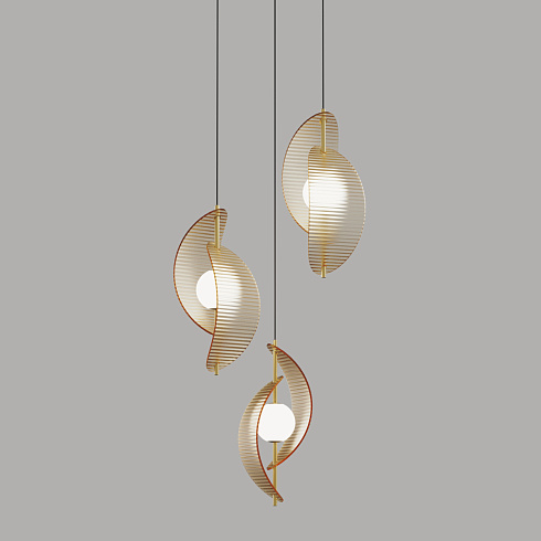 Подвесной светильник Delight Collection MD24030035-3A brass/amber MD24030035