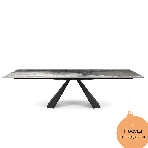 Обеденный стол Cattelan Italia ELIOT Crystalart Drive CY01 Eliot ELIOT Crystalart Drive+GFM69 Graphite embossed+CY01 CrystalArt