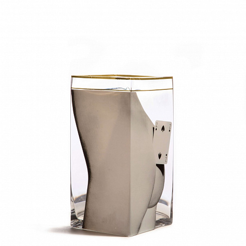 Ваза Seletti Two of Spades Big Toiletpaper Glass Vase 14152