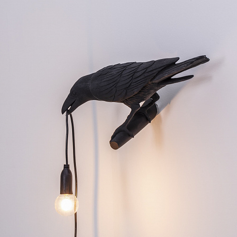 Настенный светильник Seletti Bird Looking Left Black Bird Lamp 14737