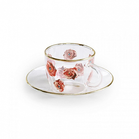 Кофейная пара Seletti Roses Toiletpaper Glass 15971