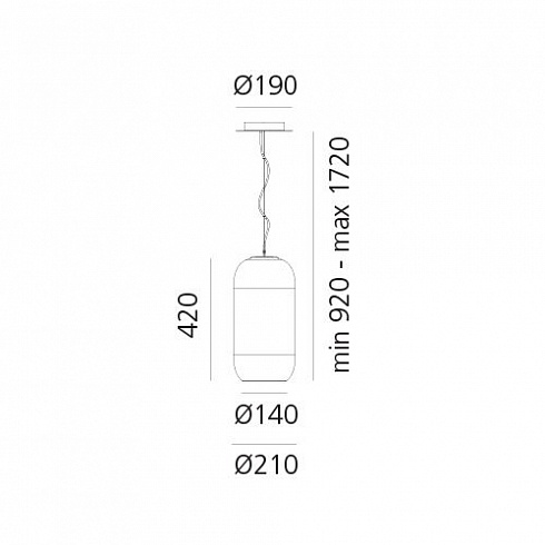 Подвесной светильник Artemide Gople RWB Gople 1407010A