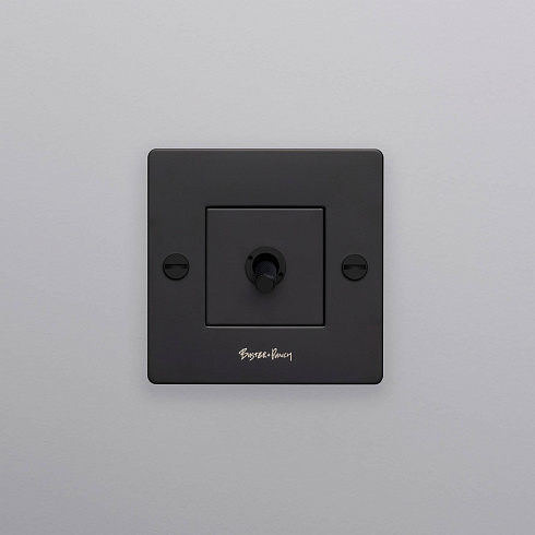 Выключатель Buster and Punch 1G / Cross / With B+P logo / Black Switches CTK-023449