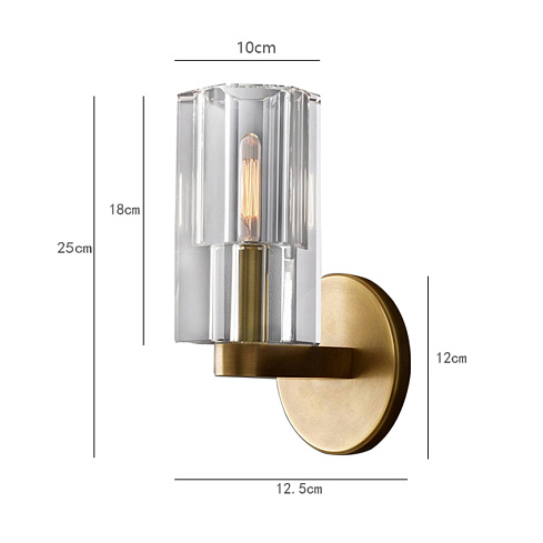 Настенный светильник Delight Collection 8816W gold/clear Wall lamp