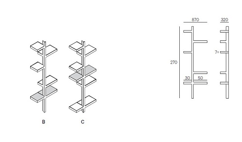 Стеллаж HENGE Unicode Unicode BUNI-22-001