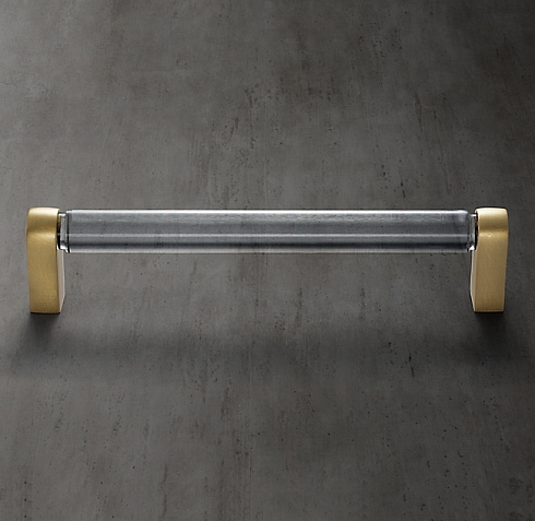 Ручка-скоба Restoration Hardware Lambeth Crystal L.15.2 Lac.Burnished Brass Lambeth Crystal Smooth 10101978 LBB