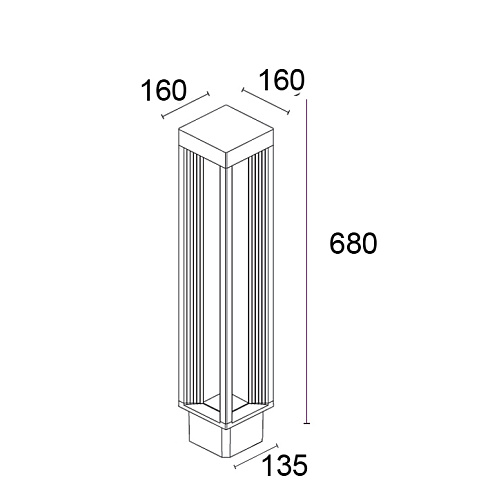 Уличный светильник AUGENTI Orion D 14W 3000K on/off  Orion 560F1/WR35VS