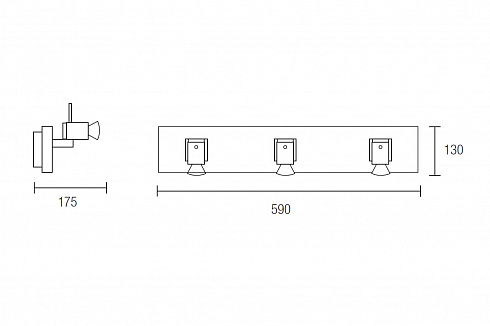 Настенный светильник LEDS C4 412-CR Wood