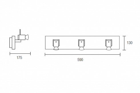 Настенный светильник LEDS C4 412-CR Wood