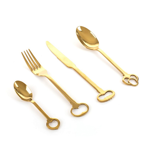 Набор столовых приборов Seletti Keytlery Gold set of 6 Keytlery 07374