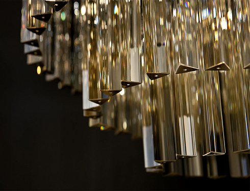 Люстра Delight Collection Odeon 10A chrome/amber 1920s Odeon KR0387P-10A chrome/amber
