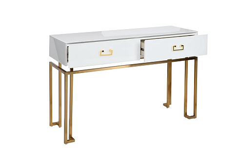 Консоль белая 2 ящика  см Garda Decor KFG070 