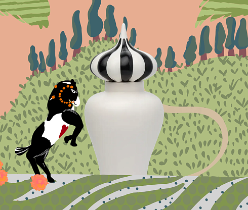 Ваза Сказ по краю Башня Полосатой Тропы 