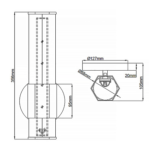 Настенные светильники Hinkley QN-FACET-LED1-HB-BATH 