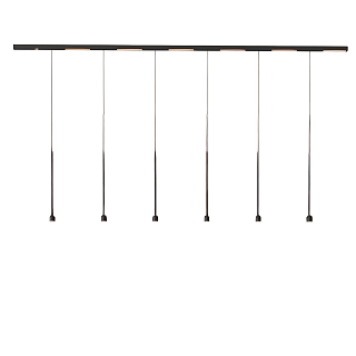 Stream Hail 120cm x 6 Matt Black 2700К Dali+On/off накладная