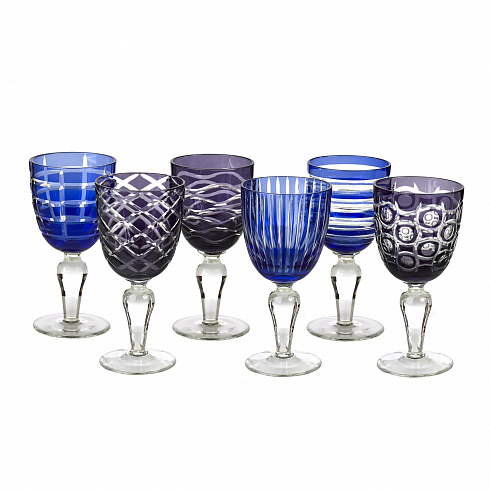 Набор Pols Potten Wine glass cobalt Glasses 140-230-114
