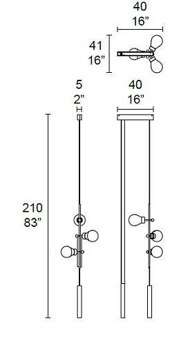 Подвесной светильник MM Lampadari ZOE 7383/3 Zoe 7383/3+V0199          