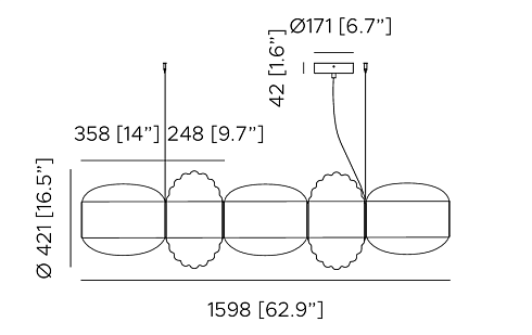 Подвесной светильник Contardi Alma Plurima Fumé Alma ACAM.006032
