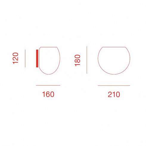 Настенный светильник Prandina ZERO W3 ZERO