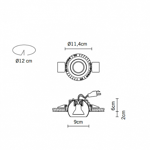 Встраиваемый светильник Fabbian F19F4001 Tools