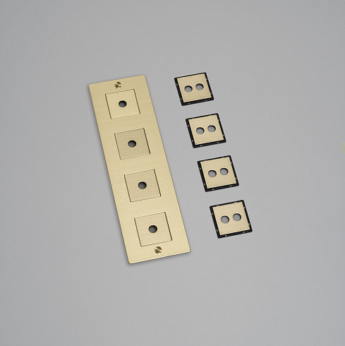 Рамка Buster and Punch 4G Vertical with infils brass Plates and Modules CPL-052402