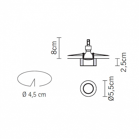 Встраиваемый светильник Fabbian D55F0611 Venere