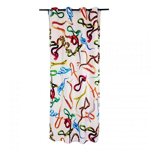 Штора Seletti Snakes White Toiletpaper Curtain 02402