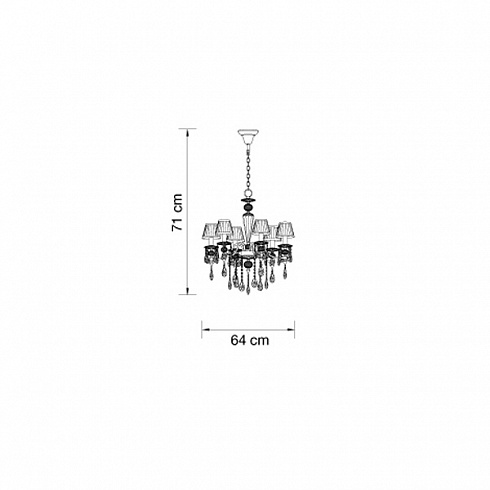 Люстра Illuminati MD72719-6A chrome Weki