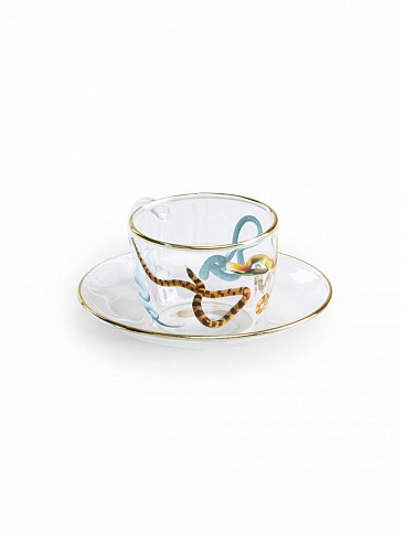 Кофейная пара Seletti Snakes Toiletpaper Glass 15974