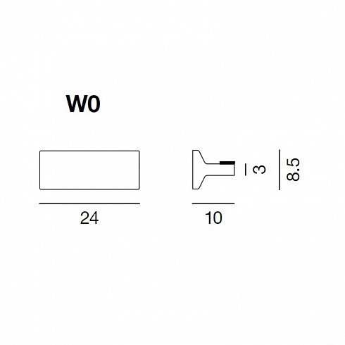 Настенный светильник Rotaliana IPE W0 silver IPE