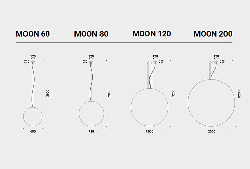 Подвесной светильник Davide Groppi Moon 80 Moon 1A2840000.00.00