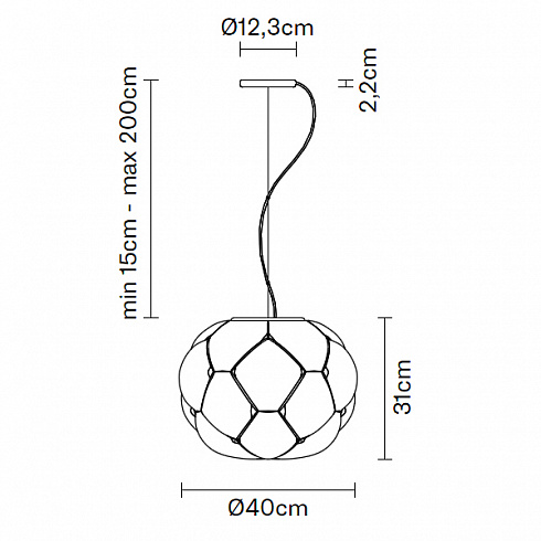 Подвесной светильник Fabbian Cloudy d40 Cloudy F21A0571