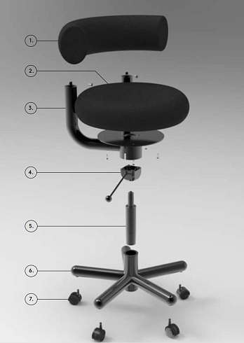 Стул Tom Dixon Fat Work Category 1 FAT FATWK01BL1