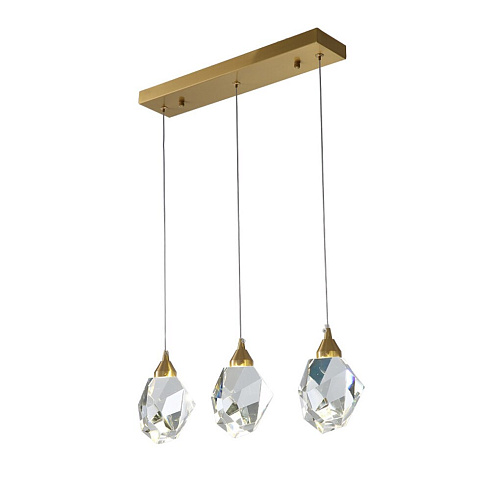 Подвесной светильник Delight Collection 9701P/3L brass Crystal rock II