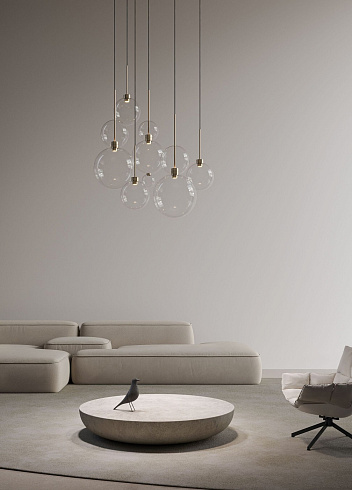 Подвесной светильник Karman Opium Aluminum/transparent Opium SE330ETINT