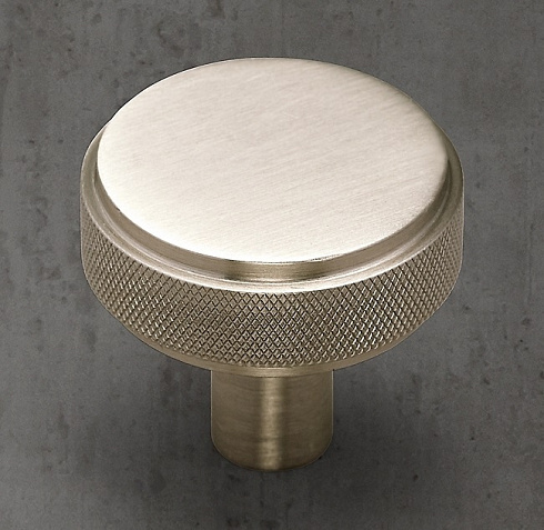 Ручка-кнопка Restoration Hardware Lambeth Knurled d.3.2 Satin Nickel Lambeth Knurled 24170037 SNCK