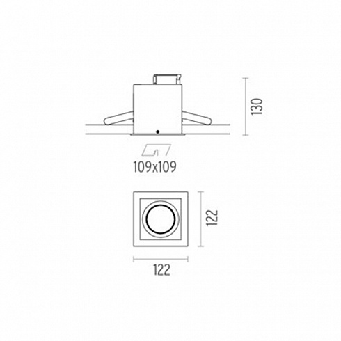 Встраиваемый светильник Flos 04.6021.01 Battery Trim