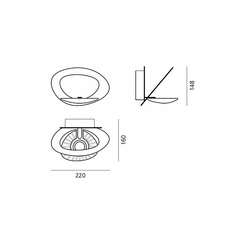 Настенный светильник Artemide Pirce Micro  White Pirce 1248010A