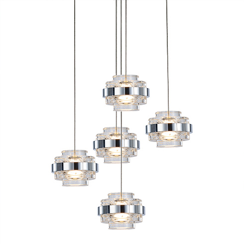 Подвесной светильник Delight Collection MD22030002-5A chrome/clear Indiana