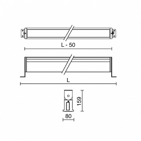 Встраиваемый светильник Side E8910/PS/LBI Longlight